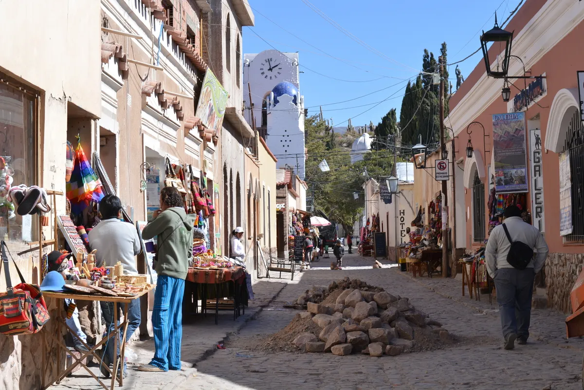 Street of huamacua in north argentina 