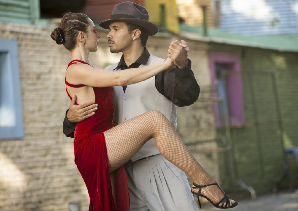 Street tango dancers in buenos aires