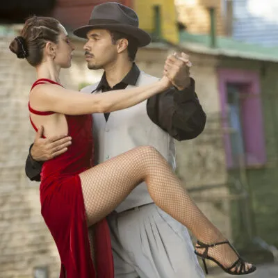 Street tango dancers in buenos aires