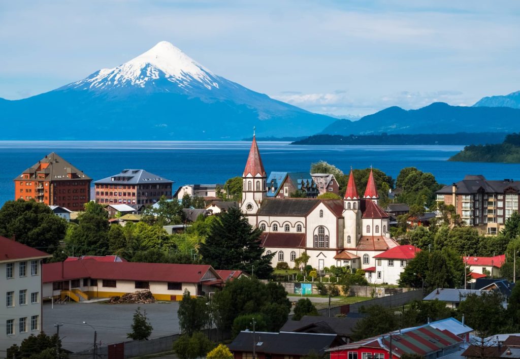 View of the Lake District in Chile