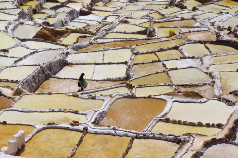 View of sacred valley in peru