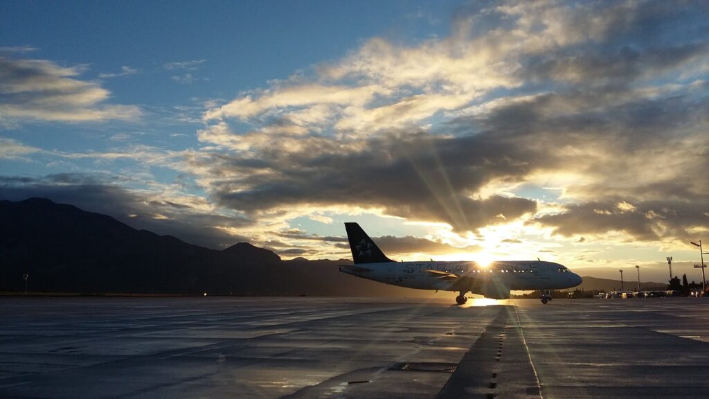 airplaine on an airport