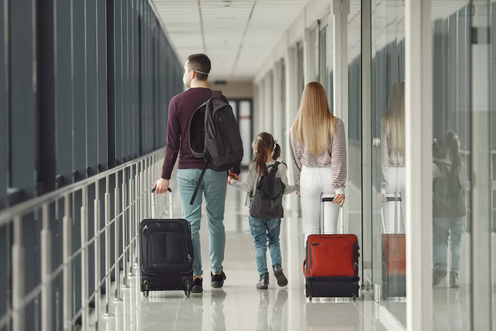 People at the airport. 