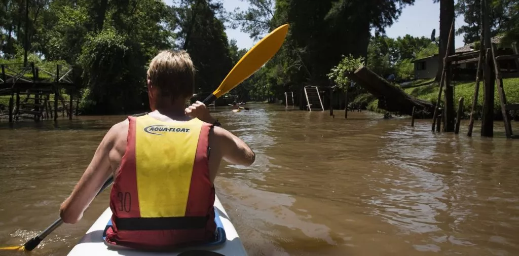 Kayak in Delta del Tigre Buenos Aires.