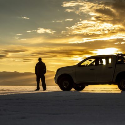 Driving to the entrance of Salinas Grandes