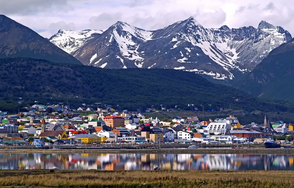 Landscape of Ushuaia in Tierra del Fuego province