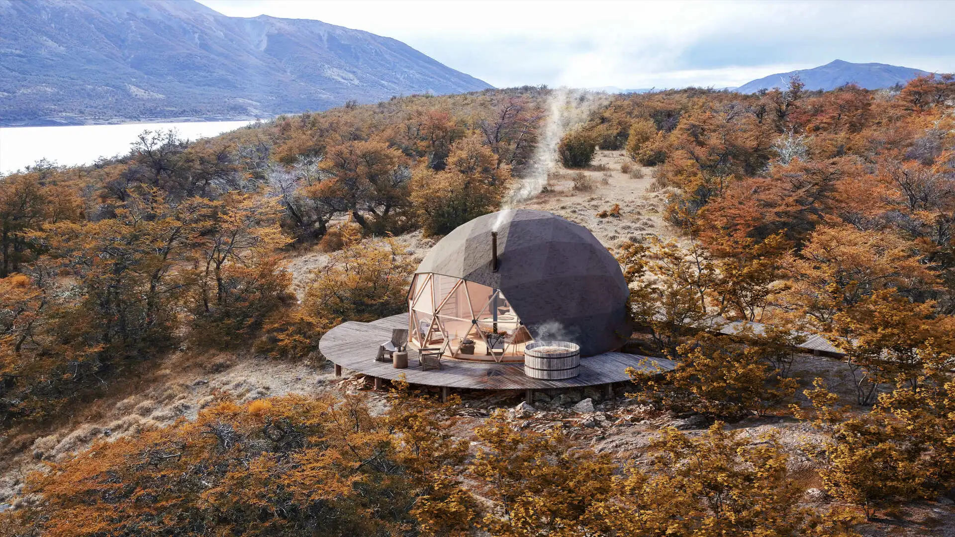 Escalada y Camping en Eco-Domos en la Patagonia