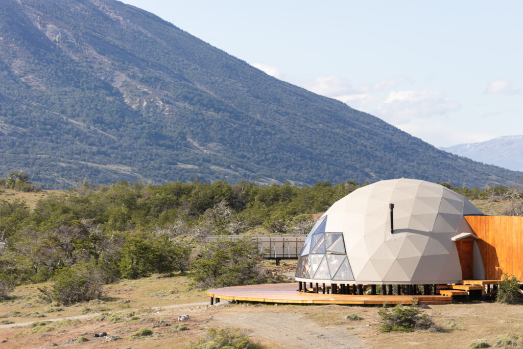 Outside view of dome in prisitine camps
