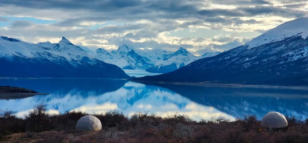 View of pristine camps in el calafate