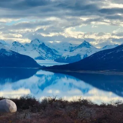 View of pristine camps in el calafate