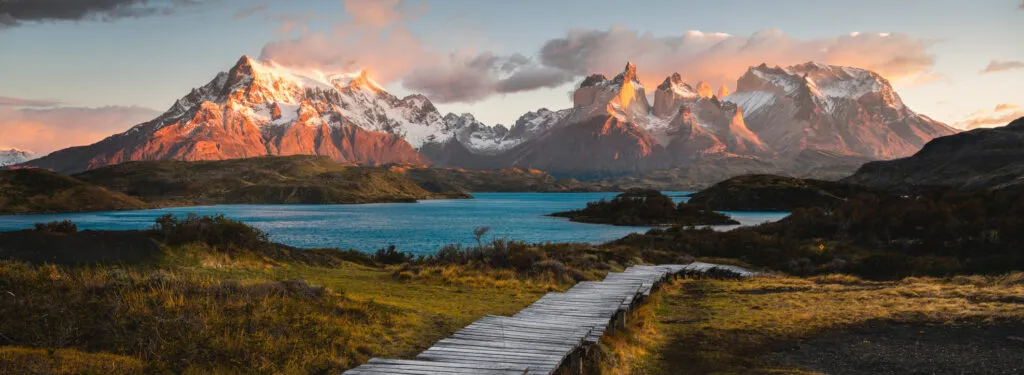 view of cuernos in torres del paine national park