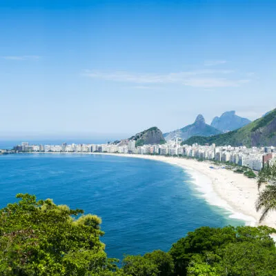 View of ipanema beach in rio de janeiro