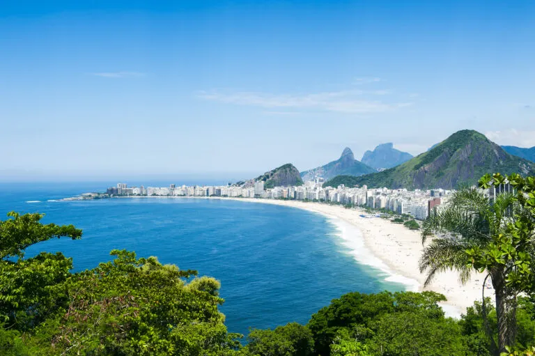 View of ipanema beach in rio de janeiro