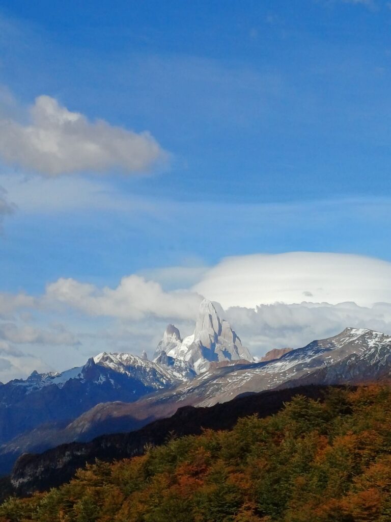 The peak of Mount Fitz roy at the end of the hike, waiting for us! In El Chalt&eacute;n, Patagonia, Argentina. 