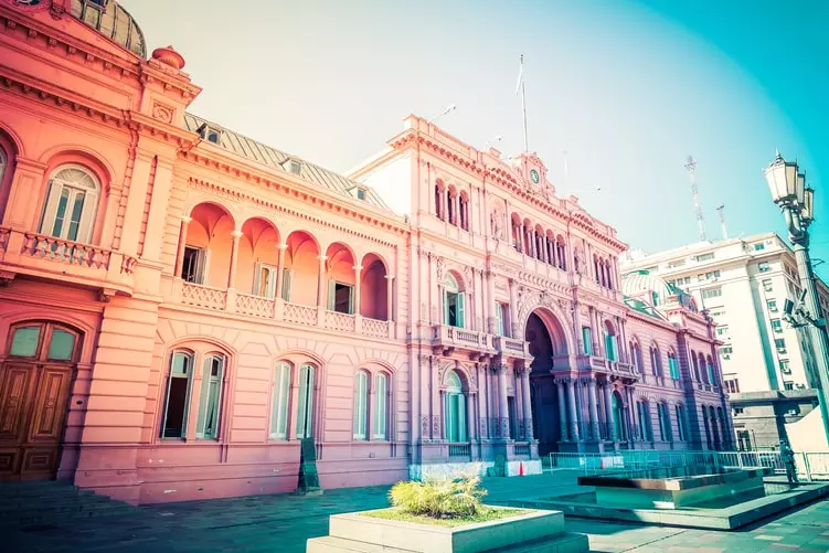 A view of the Pink House in Buenos Aires capital.