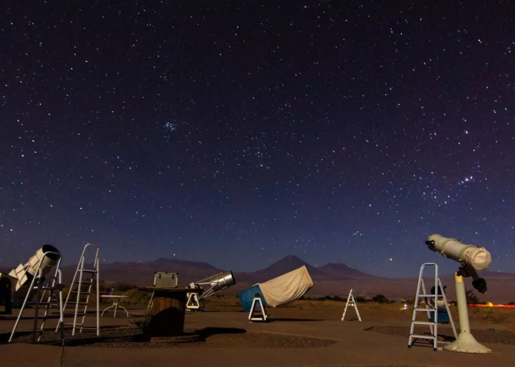 Atacama Desert - landscape at night - astronomic tour