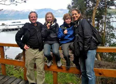family enjoying a trip in Patagonia