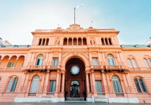 Pink house in Buenos Aires