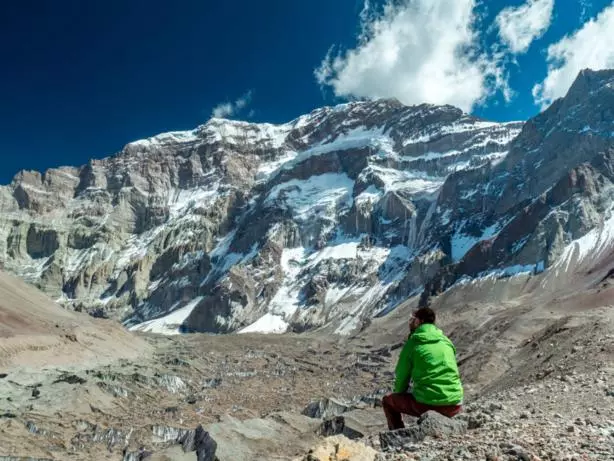 Sitting at the base of Mt. Aconcagua