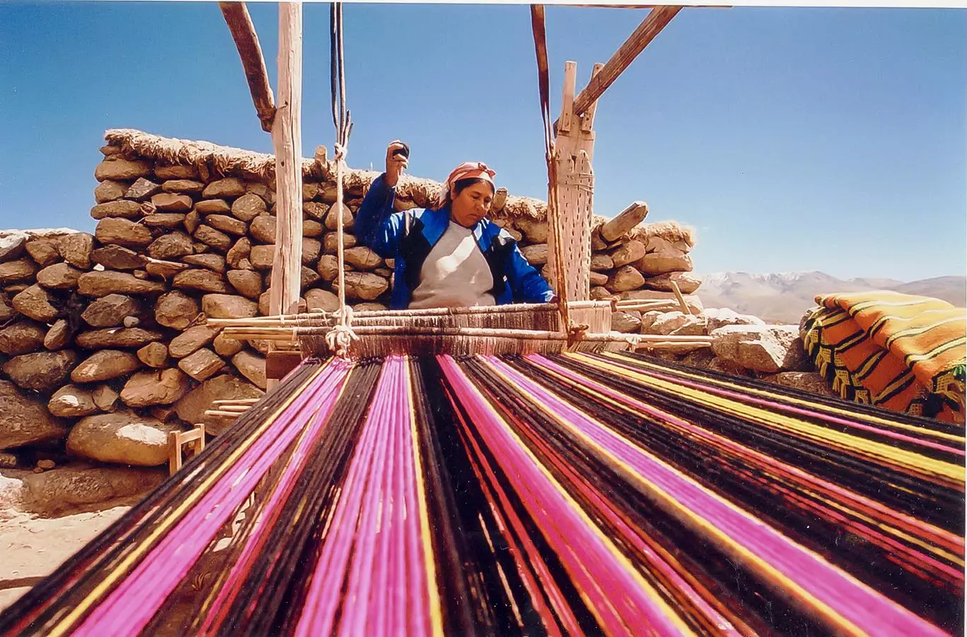 Women working on craft art.