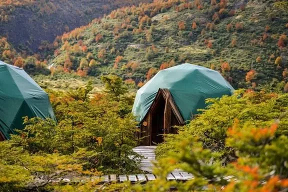 view of eco domes in torres del paine